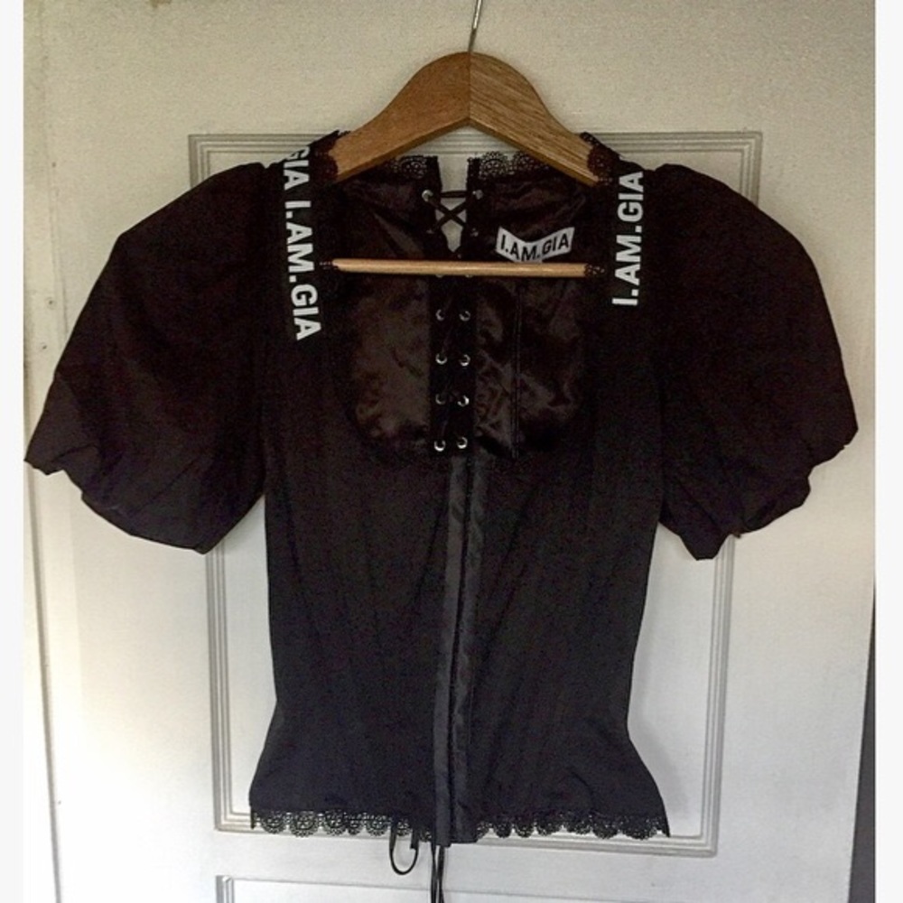 SOLD. I.AM.GIA chelsey corset top denim